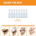 FastRack Swing Top Glass Bottles |8.5 oz – Pack of 8 | Clear, Flip Top Glass Bottles for Home Brewing, Carbonated Drinks, Kombucha, Fermentation,