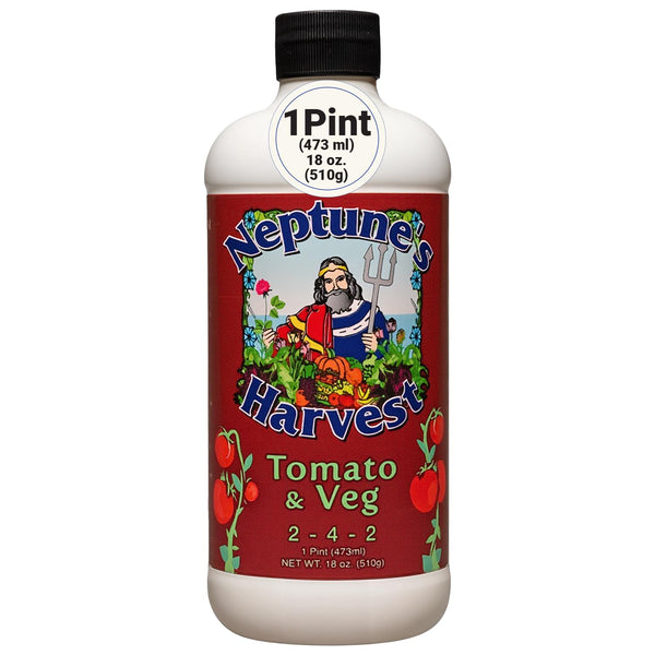 Neptune’s Harvest Organic Tomato & Vegetable Plant Fertilizer (2-4-2) - Liquid Plant Food w/Fresh Fish, Seaweed, Molasses, Yucca Extract, & Humic