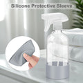 Worldgsb 2 Pack Glass Spray Bottles with Silicone Sleeve, 16 oz Empty Refillable Containers with Adjustable Spray Nozzles, Spray Bottles for Hair,