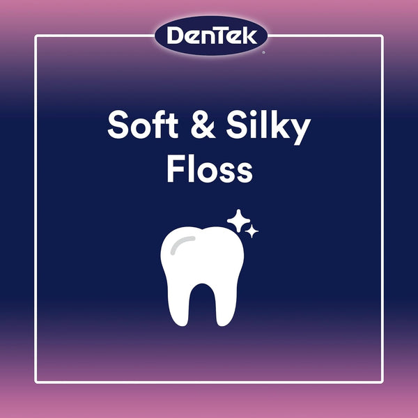 Dentek Comfort Clean Sensitive Gums Floss Picks, Soft & Silky Ribbon, 150 Count, 3 Pack