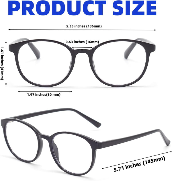 Blue Light Blocking Glasses round Women Men Computer Glasses anti Eye Strain/Uv/Glare Gaming Glasses