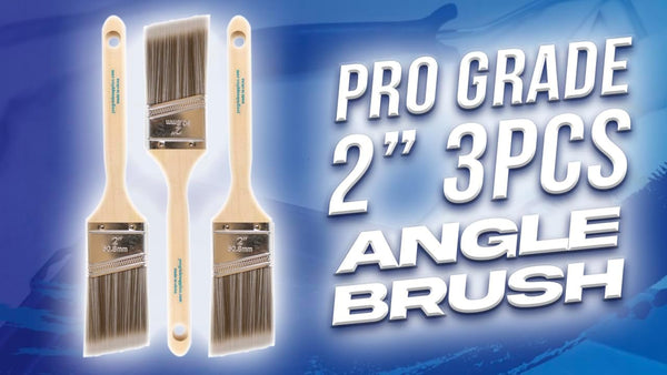 Pro Grade Paint Brushes, 2 Inch Angled Paint Brush, Trim & Walls, 3 Pack 3Ea H 2A