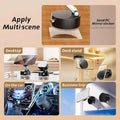 Oudvaker Foldable Magnetic Vacuum Phone Holder, 360° Electric Suction Car Mount, Double-Sided Swivel Stand for Car, Mirror, Gym, Kitchen,