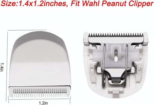 2PCS White Professional Peanut Clippers/Trimmers Snap On Replacement Blades #2068-300-Fits Compatible with Peanut Hair Clipper