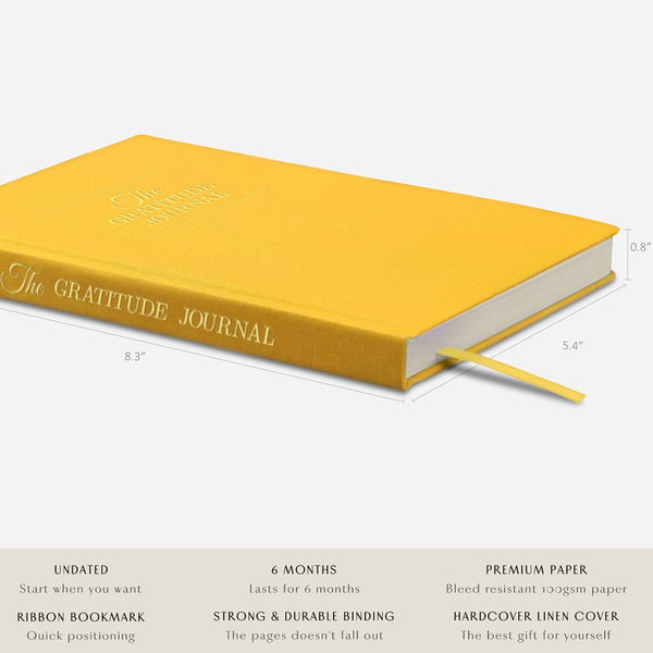 The Gratitude Journal : More Happiness, Positivity, Affirmation, Productivity, Mindfulness & Self Care - a Simple Undated Hardcover Daily Guide