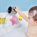 Bathtub Overflow Drain Cover with 5 Suction Cups, Pink | Adds 3-4 Inches of Water Depth, Starfish-Shaped Silicone Bath Tub Drain Plug