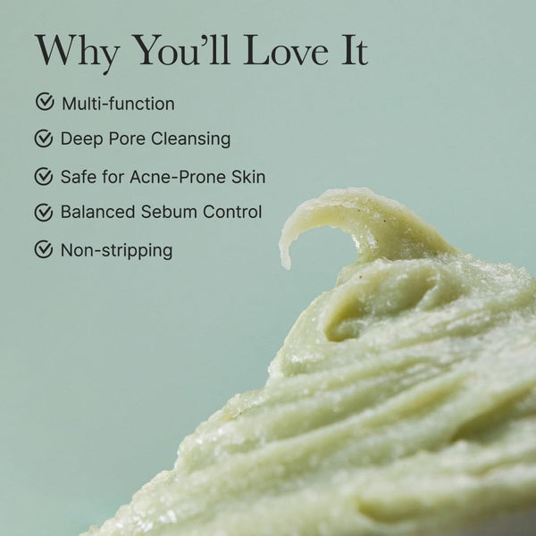 Korean Rice Mochi Face Cleanser - Face Mask, Foaming Cleanser, Gentle Scrub All in One - Deep Cleansing, Moisturizing, Pore Minimizing, Removing