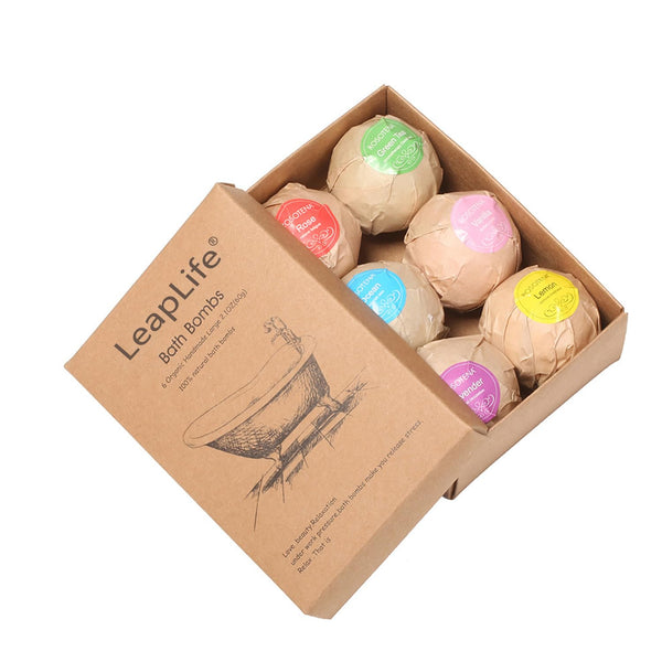 Bath Bombs Gift Set,Organic Handmade Large Fizzer with 100% Natural Materials for Kids, Women Men, Best Gift for All Festivals including lemon,