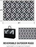 LILIOFFIC Outdoor Rug for Patio , 5'X8' Waterproof Plastic Patio Mat, Reversible Camping Rugs, Rv, Porch, Deck, Camper, Balcony,