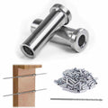 Muzata 50Pack Cable Railing Level Protector Sleeve for Wood Post CR13 | Deck Cable Railing Hardware for OD 1/8" Wire Rope, ONLY for Wood Post on