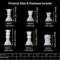 Resin Chess Pieces Mold Set, 16 Pieces Full Size 3D Silicone Chess Molds Kit for Epoxy Resin Casting, Family Party Board Games and Home Decoration