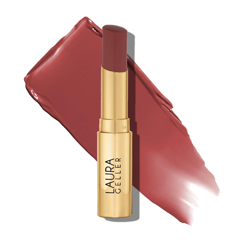 LAURA GELLER NEW YORK Jelly Balm Tinted Lip Balm – Terracotta Go – Hydrating Lip Color with Shine Finish – Squalane & Vitamin E – Buildable Sheer