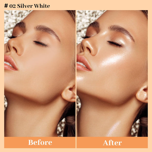 UCANBE 3 Pcs Body Glitter Highlighter Shimmer Drops, Dewy Glow Set Multi-Color Set