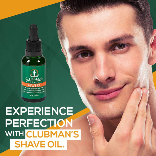 Clubman Pinaud Shave Oil â Moisturizes Beard, Improves Razor Glide, Pre Shave Oil for Men, 1 Oz, 2 Pack