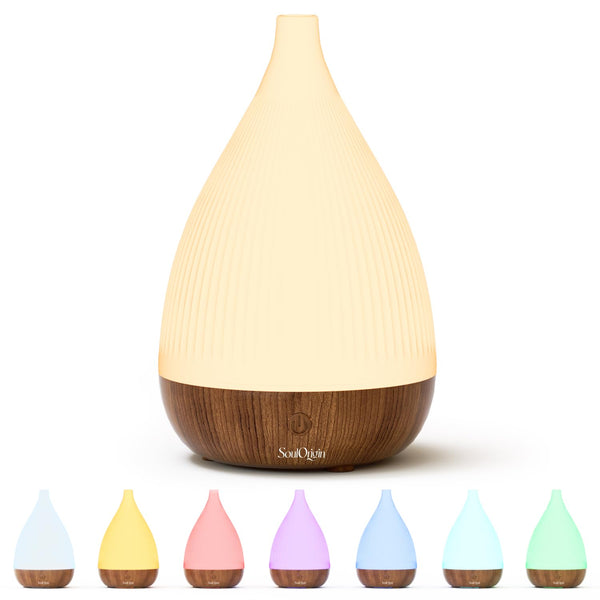 Ultrasonic Essential Oil Diffuser, Home Fragrance Aroma Diffuser with Auto Shut-Off, 8-Color Night Light & Ultra-Quiet Operation, BPA-Free