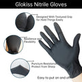 Disposable Nitrile Gloves,Latex Free Rubber Cleaning Gloves 5 Mil,Food Safe Cooking Gloves Working Gloves 100 Large
