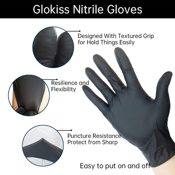 Disposable Nitrile Gloves,Latex Free Rubber Cleaning Gloves 5 Mil,Food Safe Cooking Gloves Working Gloves 100 Large