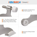 2 Pack Hinge Pin Door Stopper Brushed Satin Nickel - Adjustable Heavy Duty Hinge Pin Door Stop with White Rubber Bumper Tips Satin Nickel 2 Pack