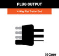CURT 58030 Trailer-Side 4-Pin Flat Wiring Harness with 12-Inch Wires Pack of 1 Single