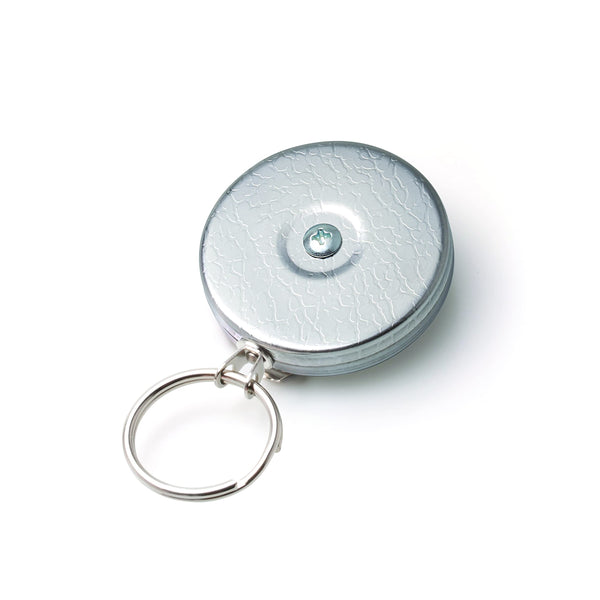 KEY-BAK Original Retractable Key Holder with a Front, Steel Belt Clip, and a Split Ring 48" Stainless Steel Cable (8 Oz. Load)