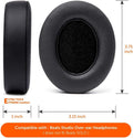 WC PadZ Studio 2 & 3 - Ear Pads for Beats Studio 2, 3 Wired & Wireless Black