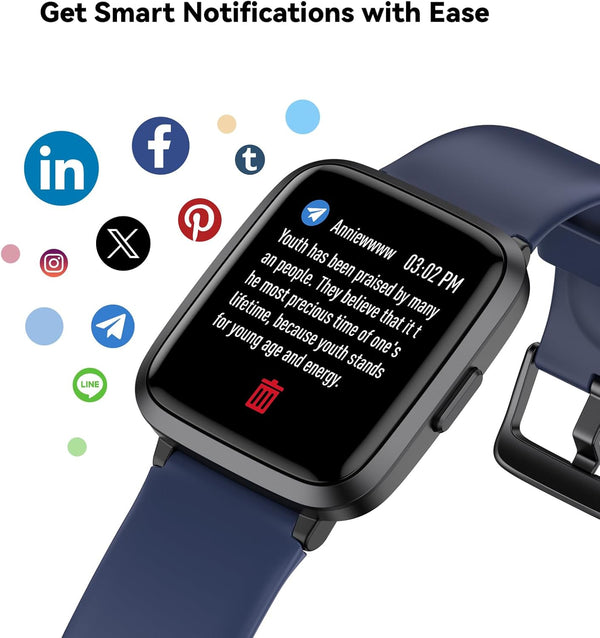 Fitness Tracker Watch with Heart Rate, Activity Tracker, Pedometer Watch | Step Counter, Heart Rate Monitor, Sleep Monitor, Alarm Clock,