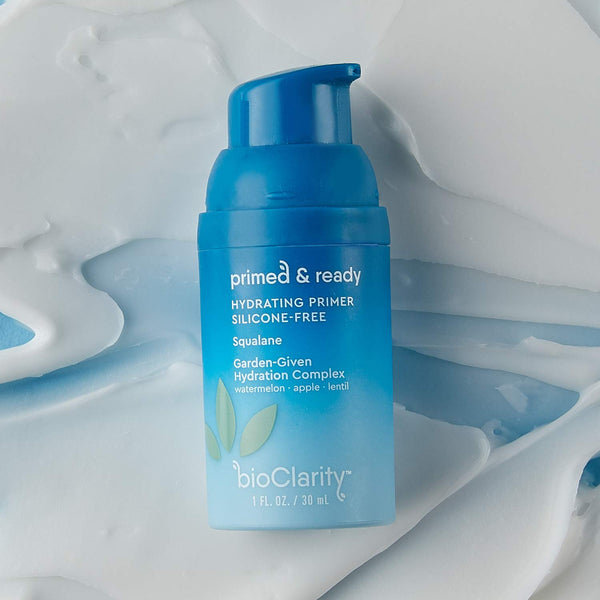 BioClarity Silicone-Free Moisturizing Primer, 100% Vegan, Non-Toxic, Doubles as Everyday Moisturizer, With Squalane, Vitamin E, Lentil &