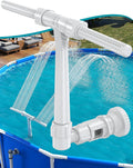 Pool Fountain for above and In-Ground Pools, Adjustable Dual Spray Waterfall Sprinkler Cooler for Pool, Swimming Pool Spa Water Fountain,