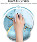 Ergonomic Mouse Pad with Wrist Support, Marble Style Memory Foam Wrist Rest Mouse Pads, Cute Computer Laptop Office Accessories Decor, Pain Relief