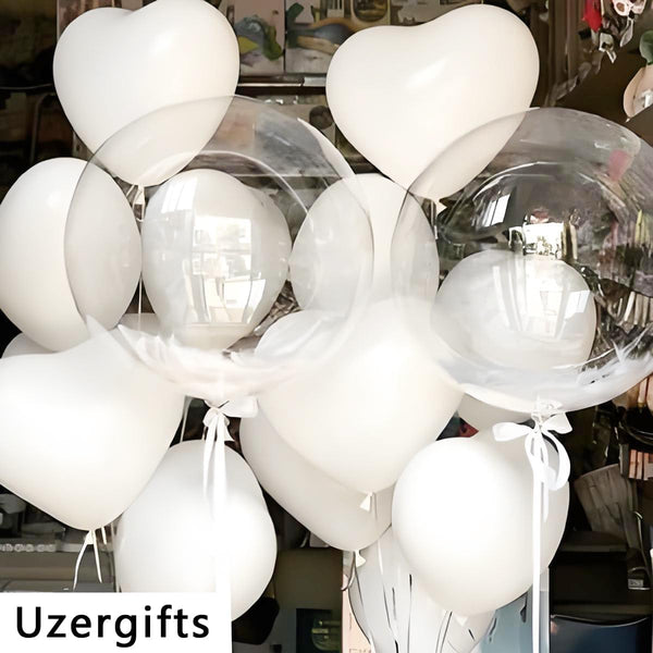 Bobo Balloons 25 Packs, 24 Inch Helium Style Transparent Bubble Bobo Balloons for LED Light Up Balloon, Gifts for Christmas,Wedding,Birthday Party