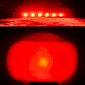 7-inch Red Single Row Off-Road Led Light Bar Pods, Work Driving Fog Lights | 18W/pcs, 36W/Pair, 12V 24V, Ultra-Slim Thin, Waterproof Combo Flood