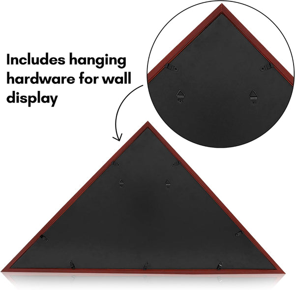 Americanflat Large Flag Display Case for Folded 5x9.5' Burial Flags - Engineered Wood Display Box for Wall or Tabletop - Silhouette Collection -