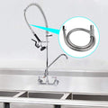Pre-rinse Sprayer Hose Replacement Kit for Commercial Kitchen Sink Faucet, 44” Length Stainless Commercial Dish Spray Hose Parts