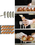 EUICAE Cannoli Tubes, 5 inch Large Stainless Steel Cannoli Forms Non-stick cream horn Danish Pastry Molds for Croissant Shell Cream Roll Pack of