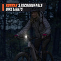Rechargeable Bike Lights, Ultra Bright Bicycle Lights for Night Riding, Road Mountain Bike Accessories for Kids Adults - Bike Headlight with Tail