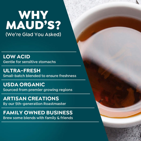 Maud'S 9 Blend Organic Tea Pods Variety Pack, 48 Ct, 9 Assorted Flavors, Recyclable Single Serve Pods Ã¢ÂÂ100% Gourmet Blended Tea Leaves,