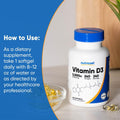 Nutricost Vitamin D3 5,000 IU (125mcg), 240 Softgels, GMO-Free 240 Count (Pack of 1)
