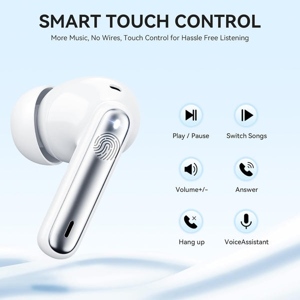 Wireless Earbuds, Bluetooth 5.3 Headphones 40Hrs Playtime Deep Bass Stereo In-Ear Earbud, LED Power Display, Call Noise Canceling Headphones with