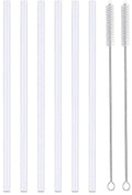 Hydro Flask Replacement Straws Wide Mouth, 6 Pack with 2 Brushes 9.5 Inch 6 Pack - 9.5 Inch