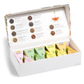 Tea Forte Premium Petite Presentation Box Gift Set Sampler, 10 Count, 2 of Each Blend Individually Wrapped Handcrafted Pyramid Infuser Bags,