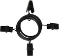 40 Pack Curtain Rings with Clips, Drapery Clips with Rings, Drapes Rings 1.26 in Interior Diameter, Fits up to 1 in Curtain Rod, Black