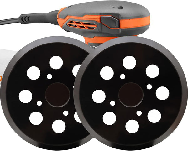 2 Pack 5 Inch 8 Hole Hook and Loop Sander Pad for Ridgid R2600, R2601 5" Random Orbit Sanders - Replacement Backing Sanding Pad for Pad Part