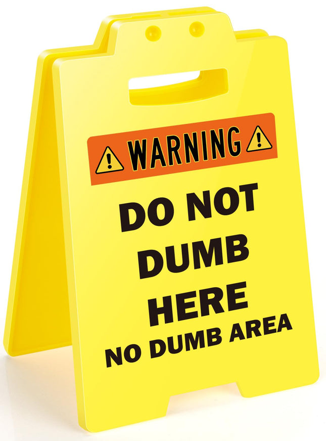 MBL Funny Team Office Gifts - Funny Fun Gag Desk Warning Caution Sign Cubicle Decor for Coworker Teammate Employee Boss 