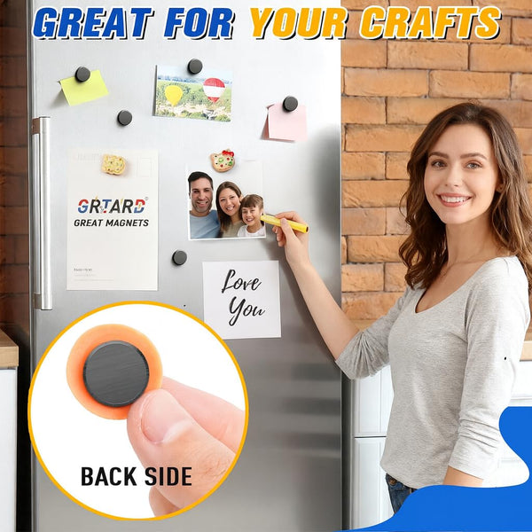Grtard 20 Pack round Ceramic Magnets with Adhesive Backing Ceramic Magnets round Disc Magnets, Perfect for Refrigerator Button DIY Cup Tiny Magnet