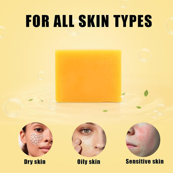 3 Pack Turmeric Soap Bar for Face & Body Cleanser, Organic Turmeric Soap, Smooth Skin and Moisturizing, All Natural Tumeric Soap, Handmade