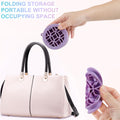 Makeup Brushes Cleaner Mat with Brush Storage Holder, Folding Portable Washing Tool for Makeup Brush Cleaning, 2 in 1 Silicone Brush Cleaner Pad &