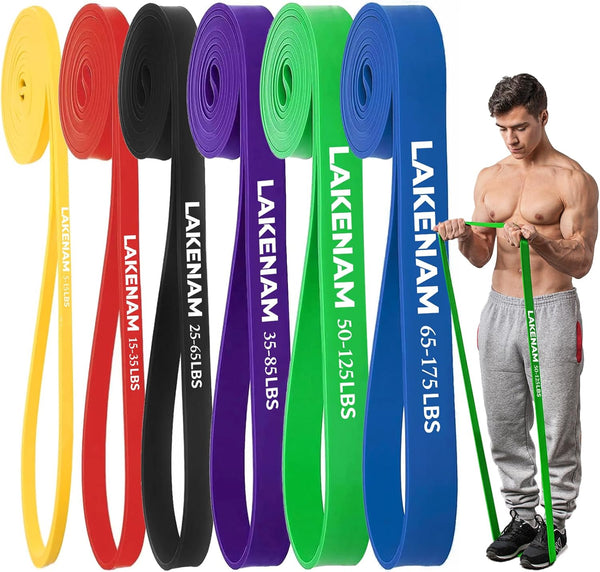 Resistance Bands Set, Exercise Workout Pull up Assistance Bands with 6 Resistance Levels, Muscle Training Straps for Fitness, Working Out, Body