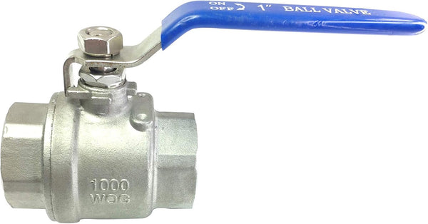 1" Female Ball Valve NPT Thread 316 Stainless Steel Full Port Ball Valve WOG1000 1 Inch