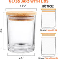 SUPMIND 15 Pack Glass Candle Jars, 7oz Clear Candle Containers with Bamboo Lids, Empty Candle Jars for Making Candles - Dishwasher Safe, 7 fl.oz 7