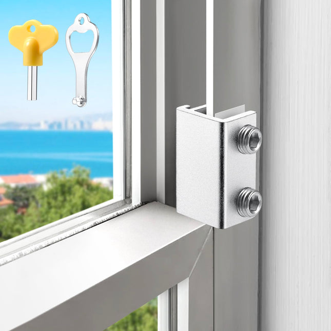 Sliding Window Locks (6 Sets), Window Locks for up and down Windows and Horizontal Windows, Window Security Bars, Window